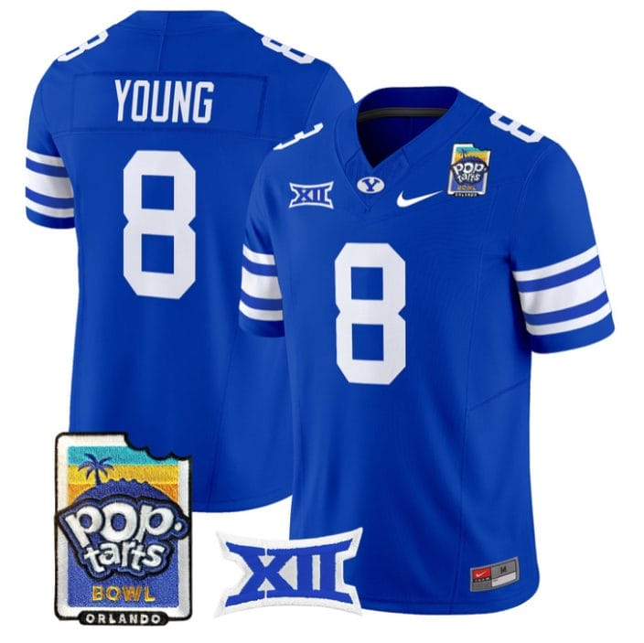 Steve Young Jersey #8 BYU Cougars 2025 Pop-Tarts Patch Vapor Stitched - Image 4