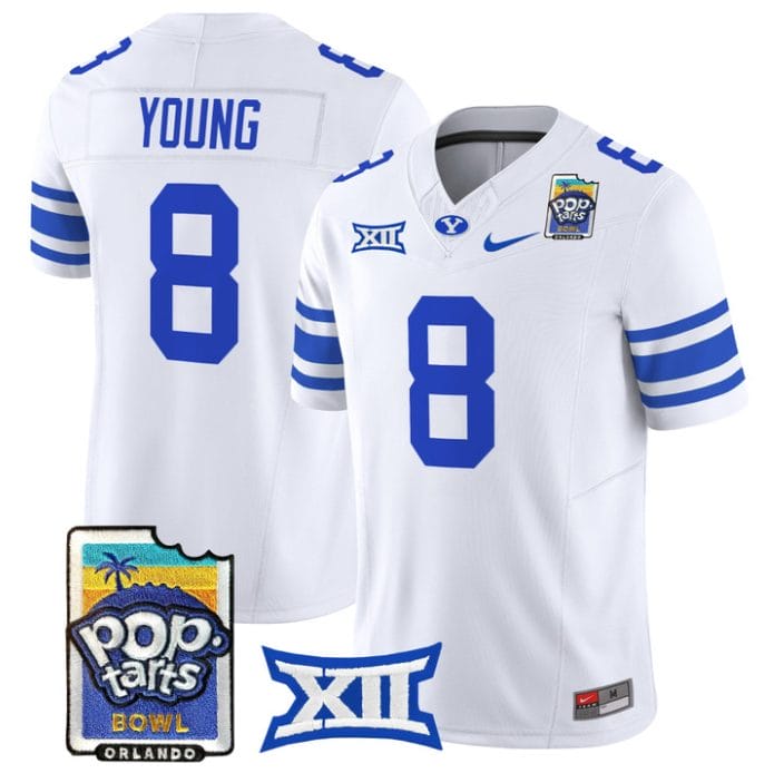 Steve Young Jersey #8 BYU Cougars 2025 Pop-Tarts Patch Vapor Stitched - Image 5