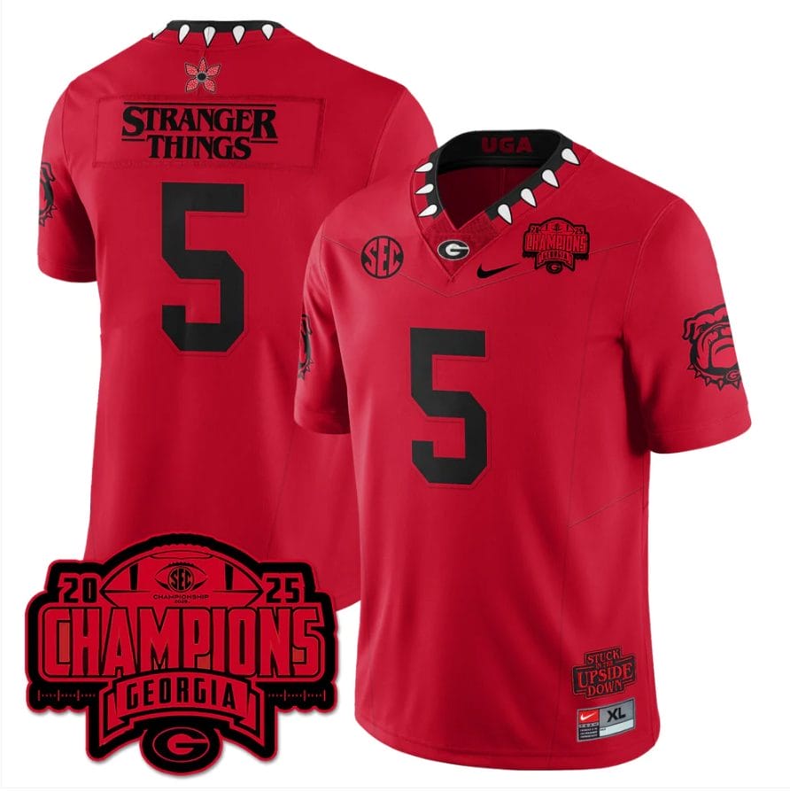 Stranger Things Jersey #5 Georgia Bulldogs Stranger Things SEC Champions - Image 3