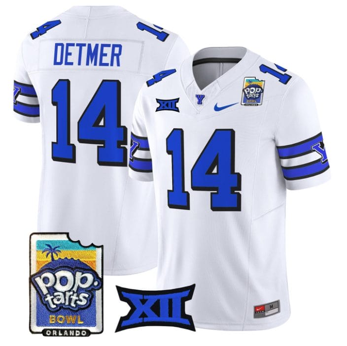 Ty Detmer Jersey #14 BYU Cougars 2025 Pop-Tarts Patch Vapor Stitched