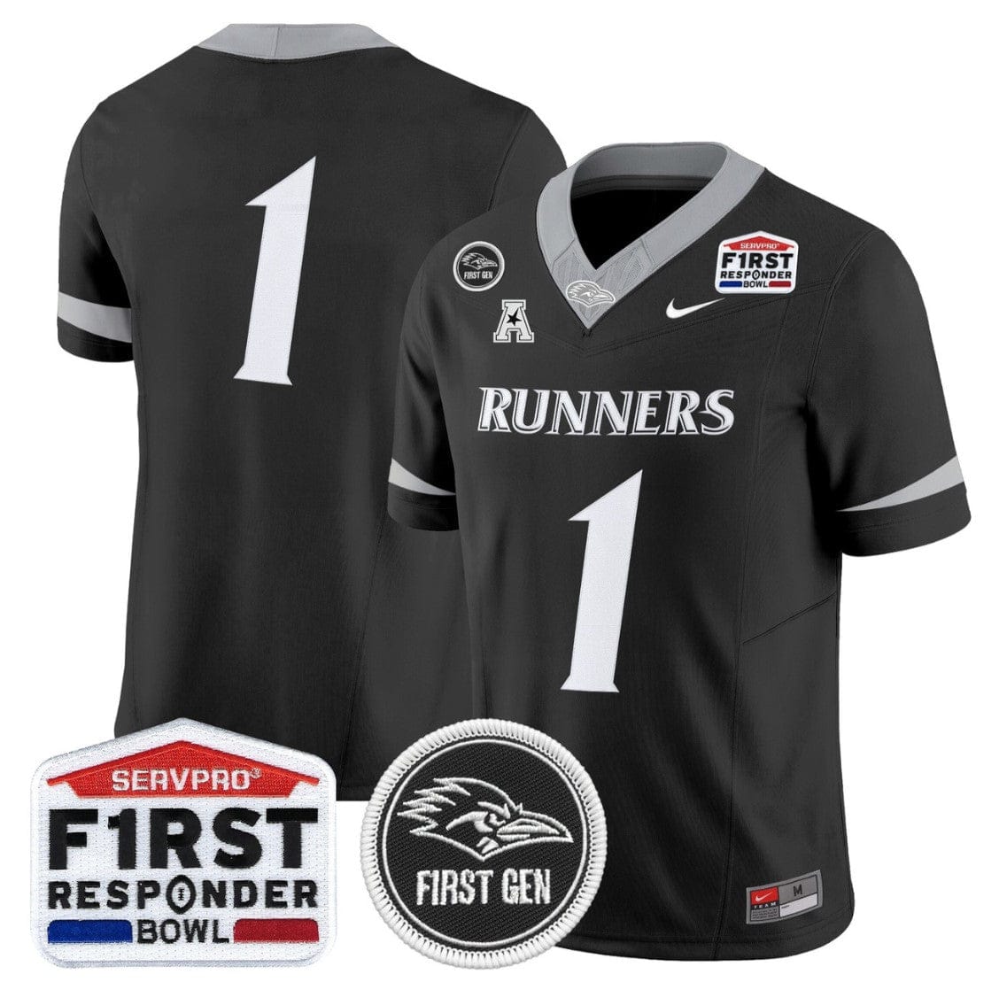 Team Jersey #1 UTSA Roadrunners 2025 First Responder Bowl Stitched