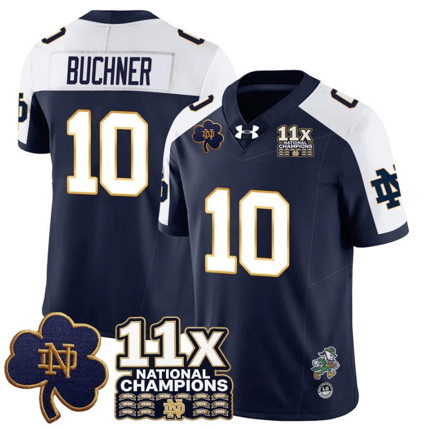 Tyler Buchner Jersey #10 Notre Dame 11x-Time National Champions Stitched - Image 3