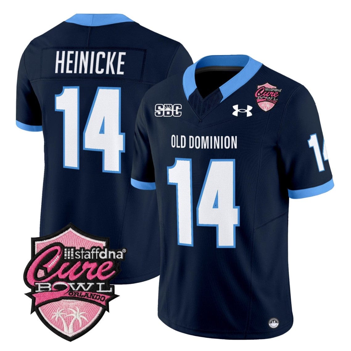 Taylor Heinicke Jersey #14 Old Dominion Monarchs 2025 Cure Bowl Stitched - Image 3