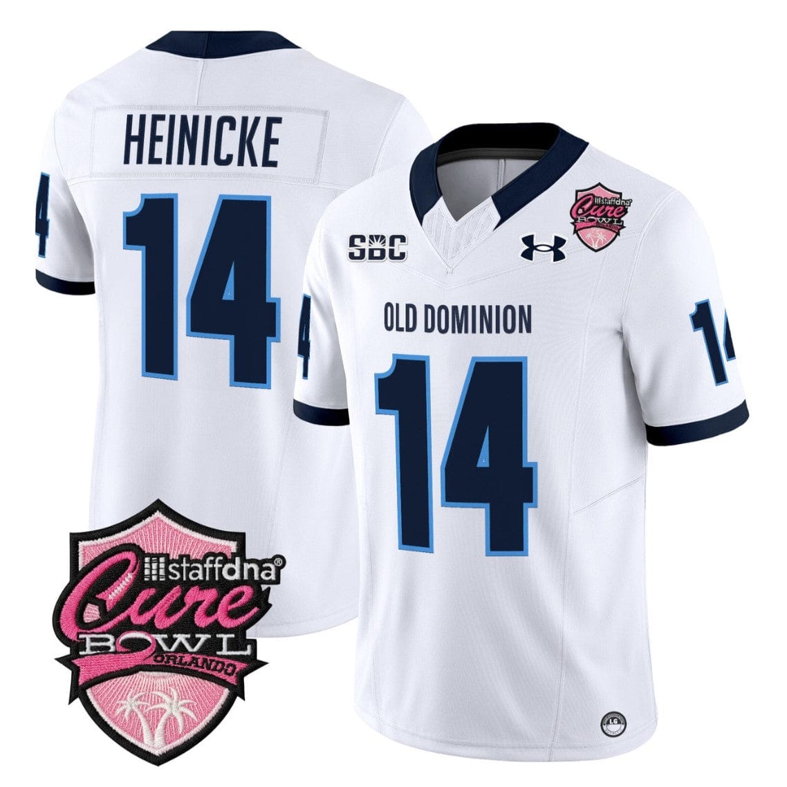 Taylor Heinicke Jersey #14 Old Dominion Monarchs 2025 Cure Bowl Stitched - Image 4