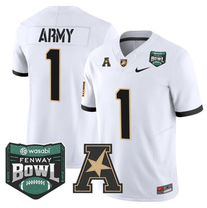 Team Jersey #1 Army Black Knights 2025 Fenway Bowl Patch Stitched - Image 5