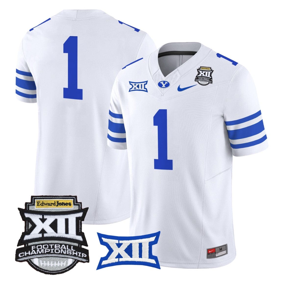 Team Jersey #1 BYU Cougars 2025 Big 12 Championship Vapor Stitched - Image 5