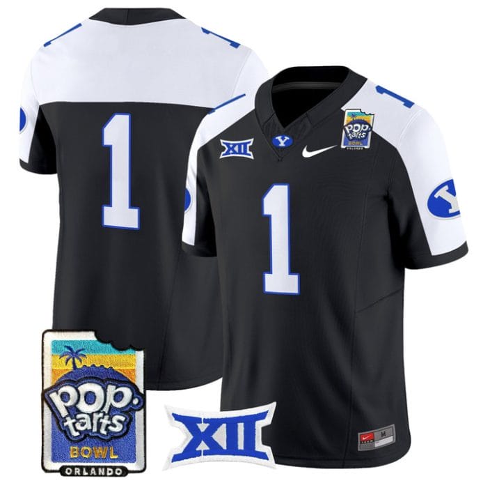 Alternative view of Team Jersey #1 BYU Cougars 2025 Pop-Tarts Patch Limited Stitched