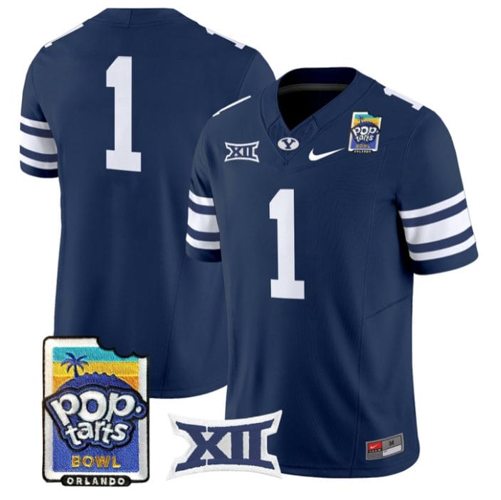 Team Jersey #1 BYU Cougars 2025 Pop-Tarts Patch Limited Stitched - Image 3