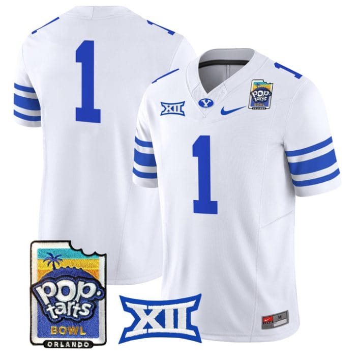 Team Jersey #1 BYU Cougars 2025 Pop-Tarts Patch Limited Stitched - Image 5