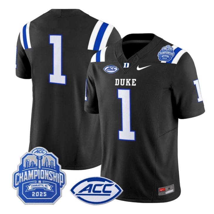 Alternative view of Team Jersey #1 Duke Blue Devils 2025 ACC Championship Limited Stitched