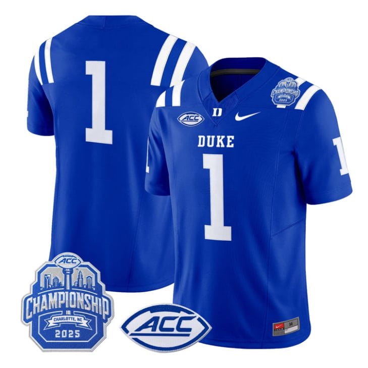 Team Jersey #1 Duke Blue Devils 2025 ACC Championship Limited Stitched - Image 4