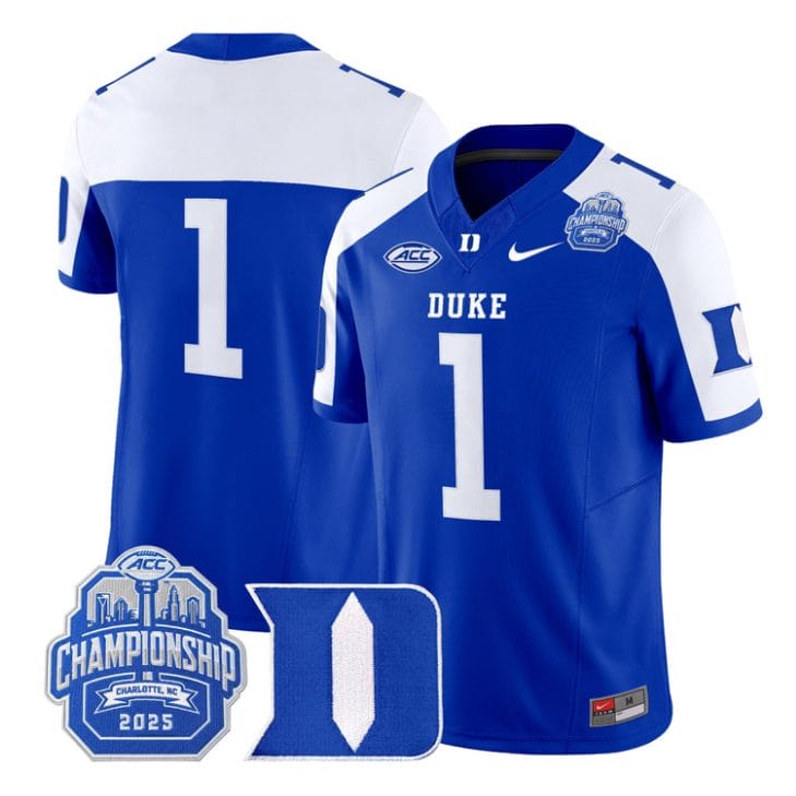 Team Jersey #1 Duke Blue Devils 2025 ACC Championship Limited Stitched - Image 3