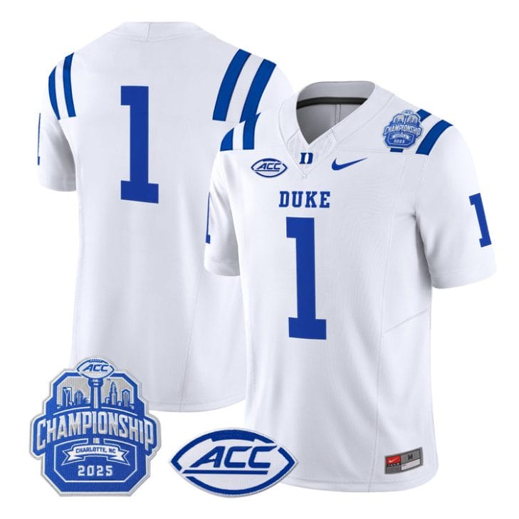 Team Jersey #1 Duke Blue Devils 2025 ACC Championship Limited Stitched - Image 5