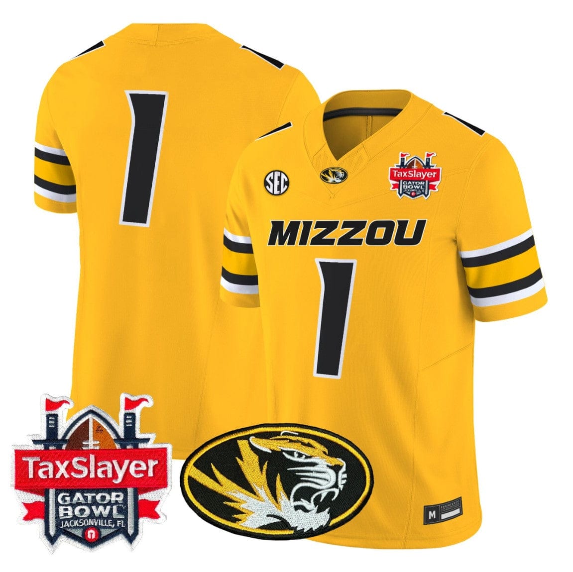 Team Jersey #1 Missouri Tigers 2025 Gator Bowl Vapor Limited Stitched - Image 4
