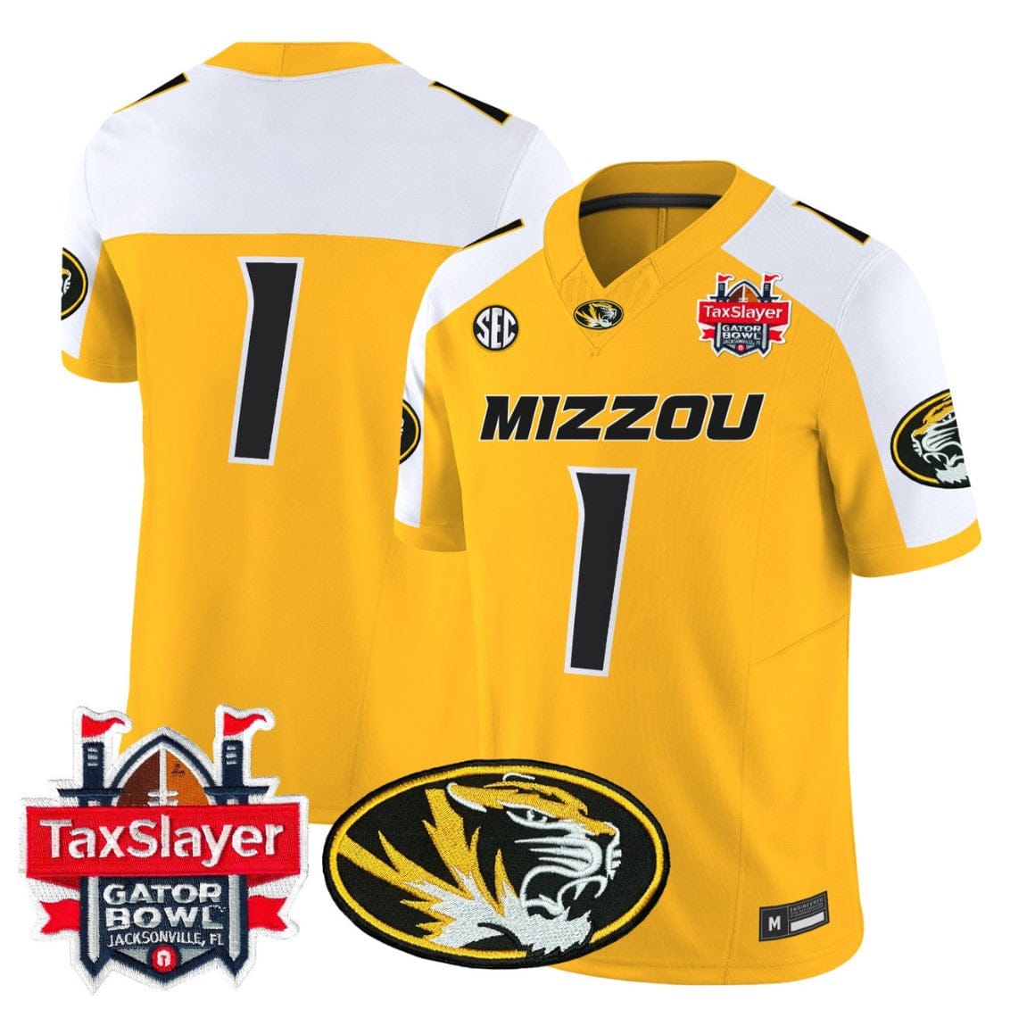 Team Jersey #1 Missouri Tigers 2025 Gator Bowl Vapor Limited Stitched - Image 3