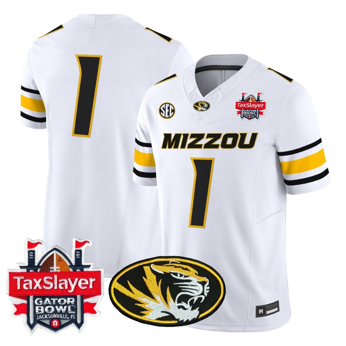 Team Jersey #1 Missouri Tigers 2025 Gator Bowl Vapor Limited Stitched - Image 5