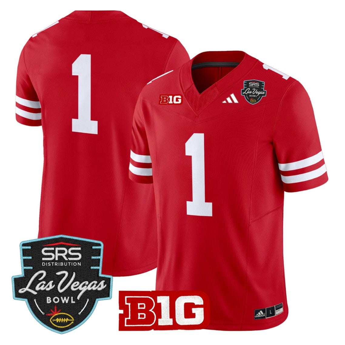 Team Jersey #1 Nebraska Cornhuskers 2025 Las Vegas Bowl Stitched - Image 3