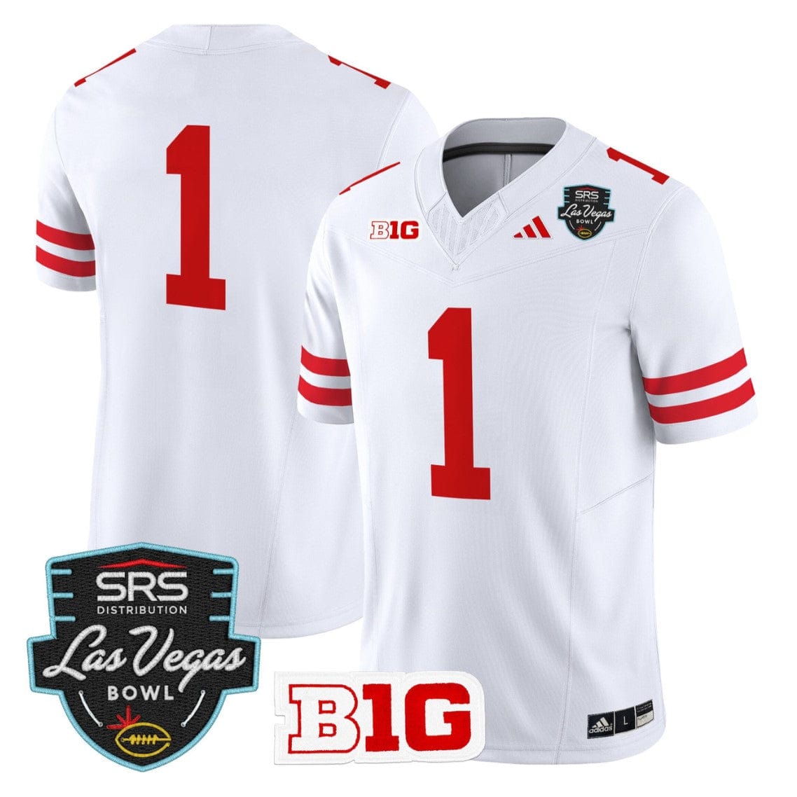 Team Jersey #1 Nebraska Cornhuskers 2025 Las Vegas Bowl Stitched - Image 5