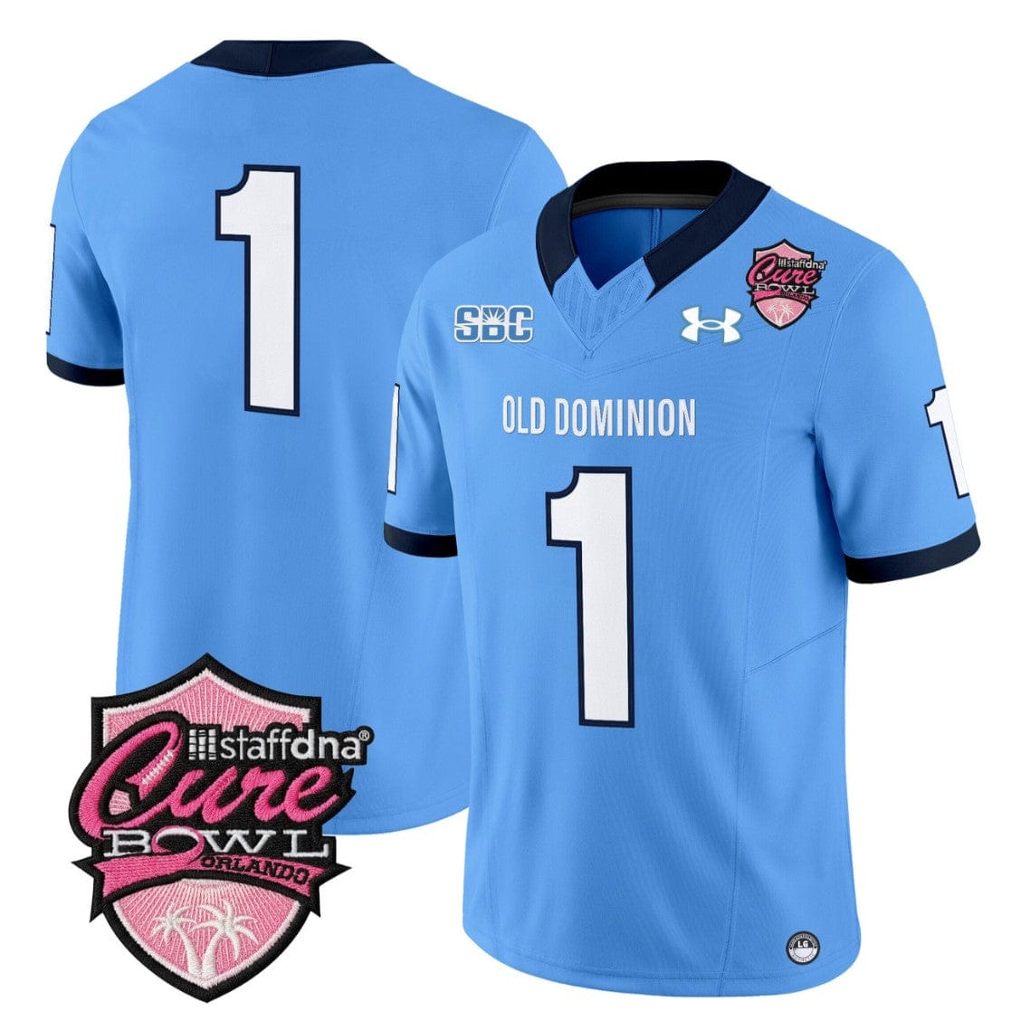 Team Jersey #1 Old Dominion Monarchs 2025 Cure Bowl Limited Stitched