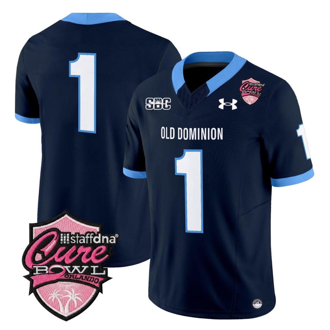 Team Jersey #1 Old Dominion Monarchs 2025 Cure Bowl Limited Stitched - Image 3