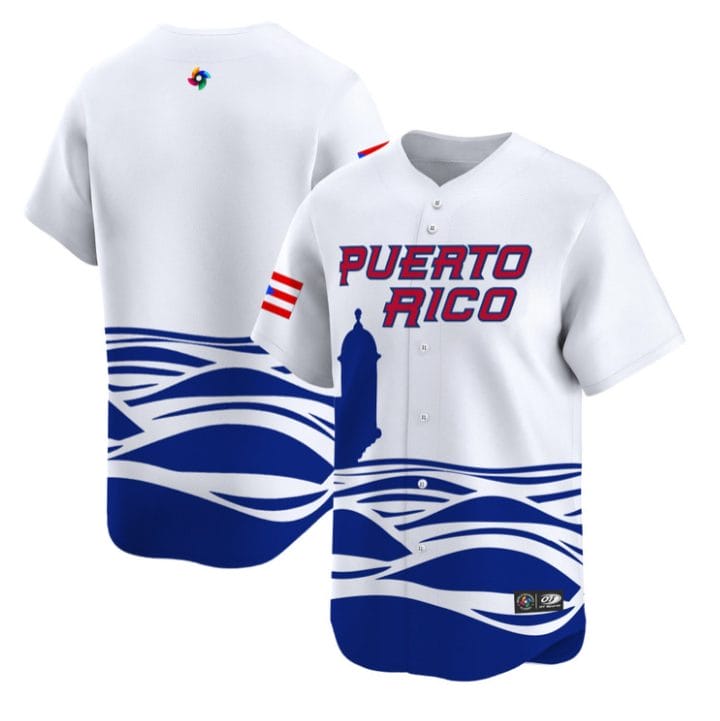 Team Jersey #4 Puerto Rico World Baseball Classic 2026 Roster Stitched - Image 3