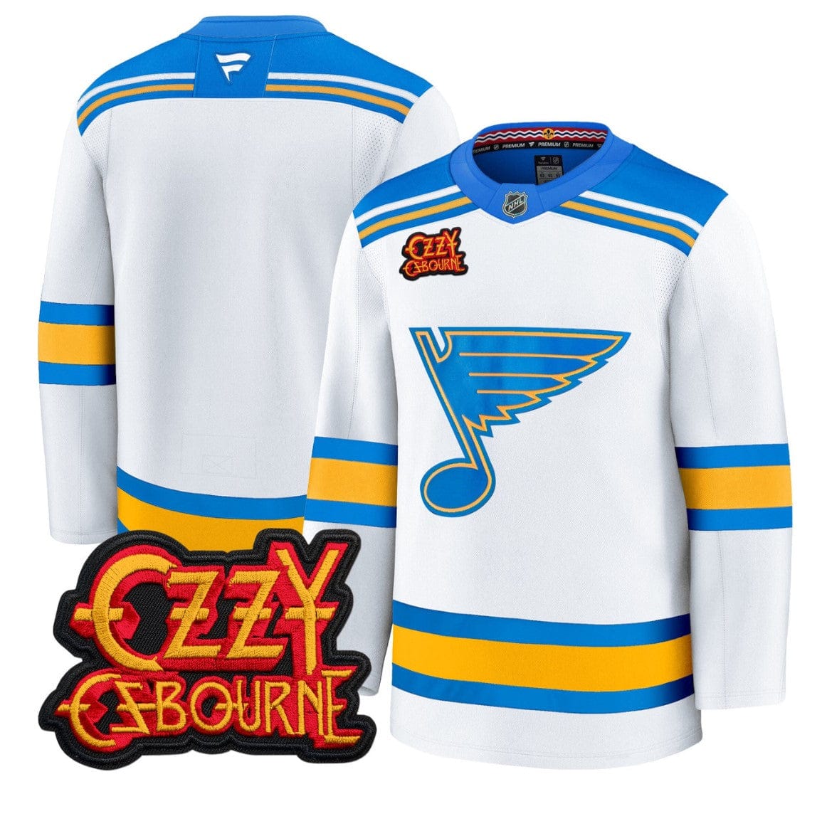 Team Jersey St. Louis Blues Ozzy Osbourne Patch Premium Stitched - Image 3