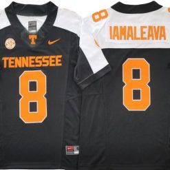 Alternative view of Tennessee Volunteers #8 Nico Iamaleava Vapor F.U.S.E. Limited Football Jersey Stitched