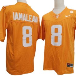 Alternative view of Tennessee Volunteers #8 Nico Iamaleava Vapor F.U.S.E. Limited Football Jersey Stitched