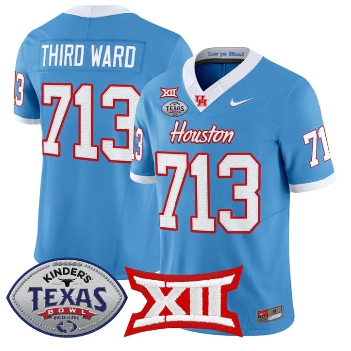 Third Ward Jersey #713 Houston Cougars 2025 Texas Bowl Stitched - Image 3