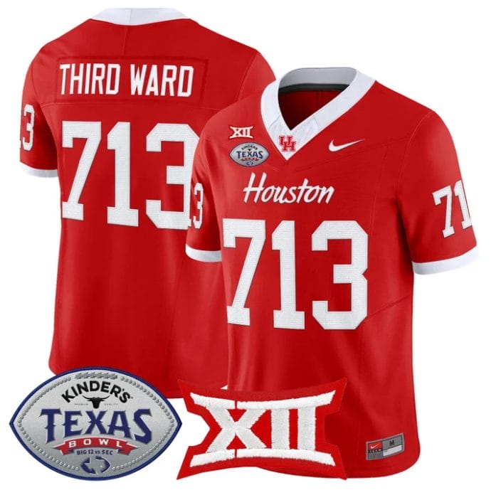Third Ward Jersey #713 Houston Cougars 2025 Texas Bowl Stitched - Image 4