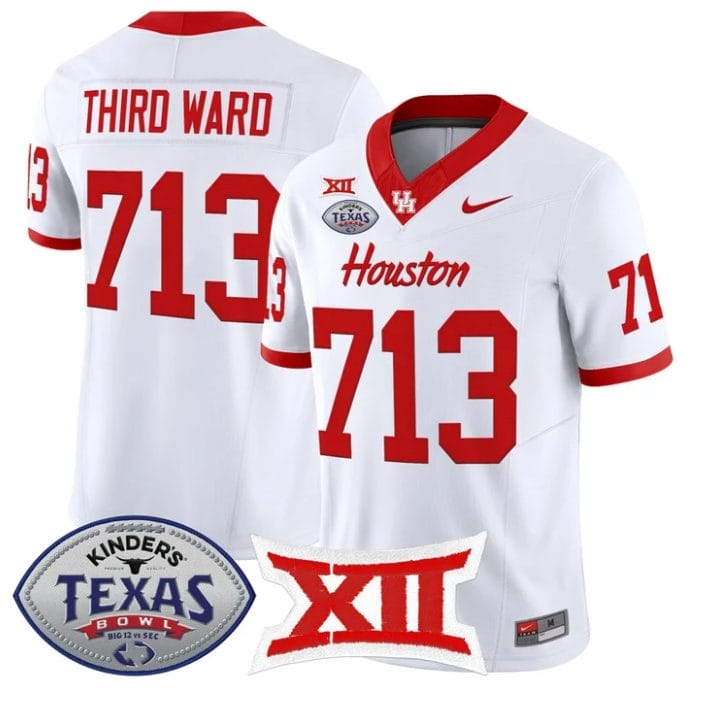 Third Ward Jersey #713 Houston Cougars 2025 Texas Bowl Stitched - Image 5