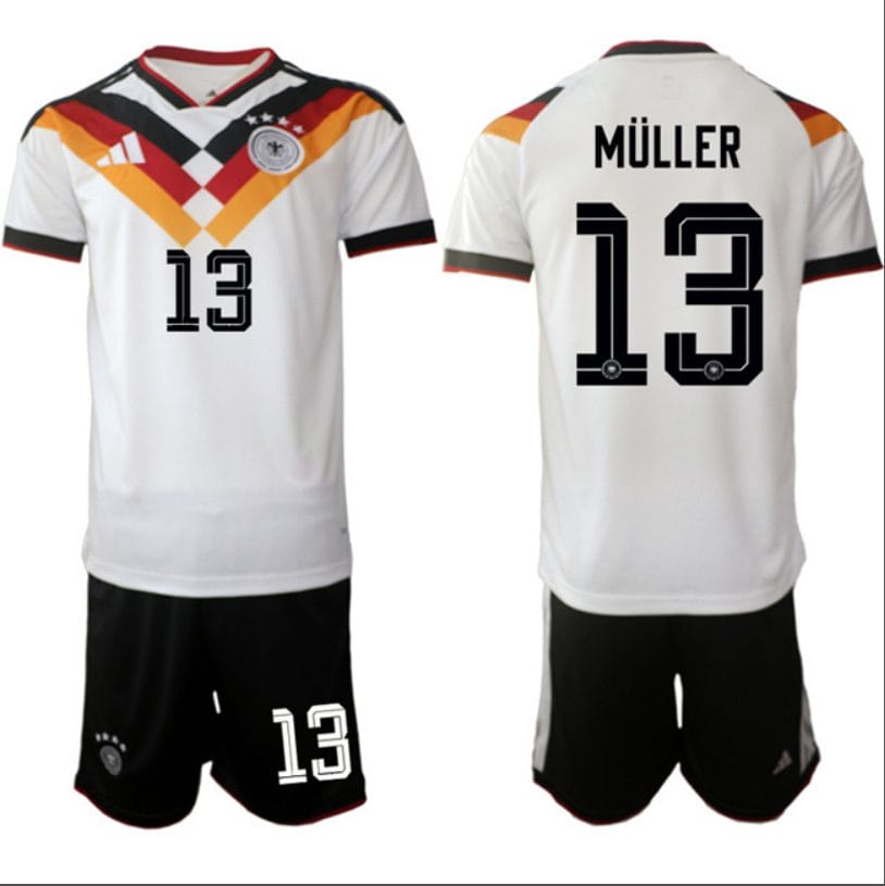 Thomas Müller Jersey #13 Germany Team 2025-26 White Home Soccer Suit