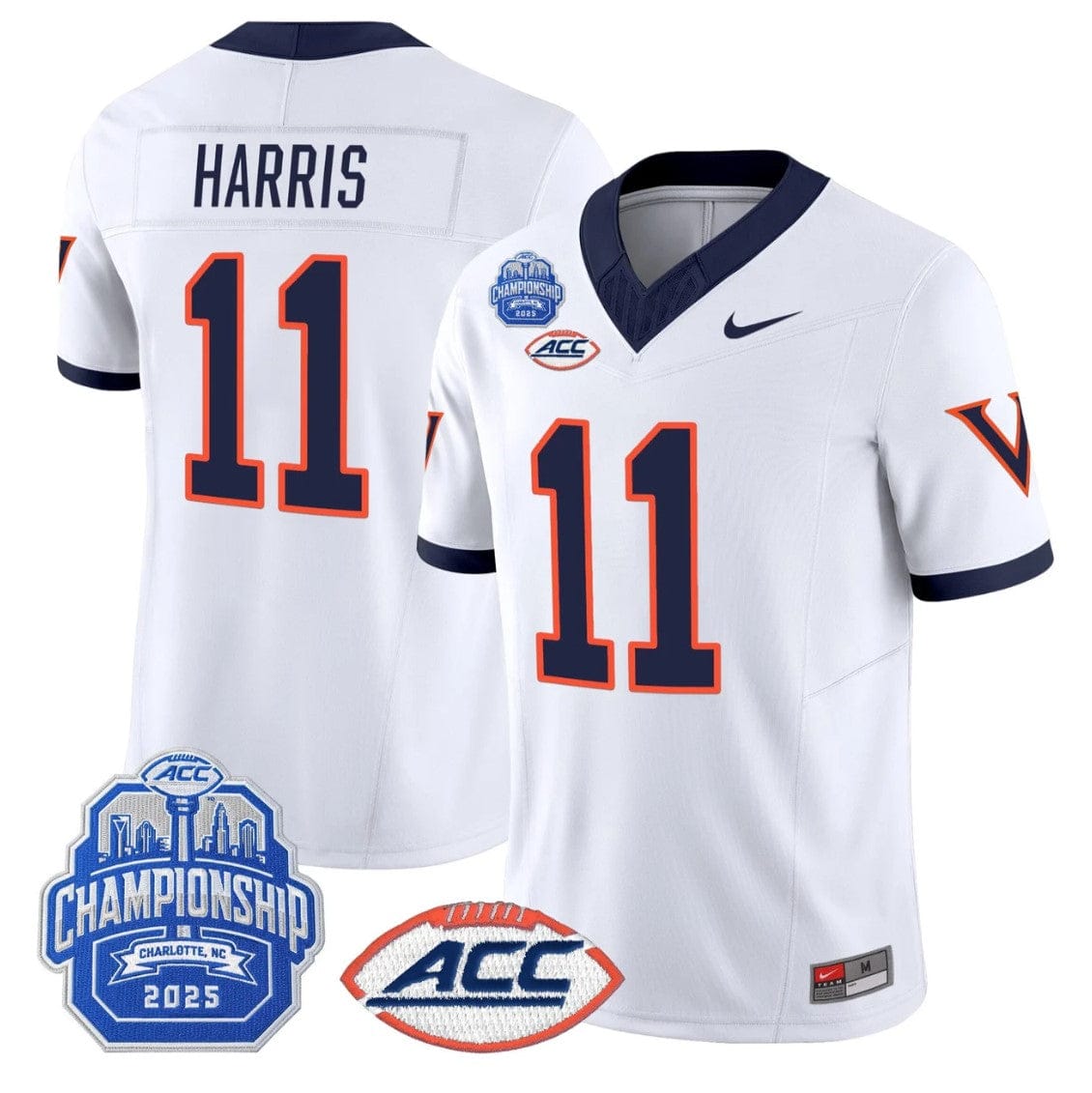 Alternative view of Trell Harris Jersey #11 Virginia 1995 Throwbacks 2025 ACC Championship