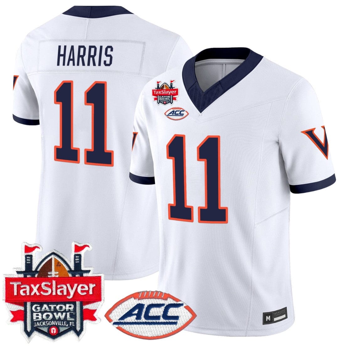 Trell Harris Jersey #11 Virginia Cavaliers 1995 Throwbacks Gator Bowl Stitched - Image 4