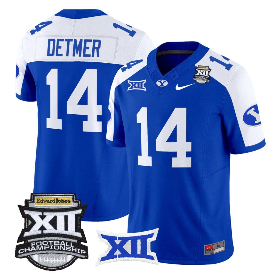 Alternative view of Ty Detmer Jersey #14 BYU Cougars 2025 Big 12 Championship Stitched
