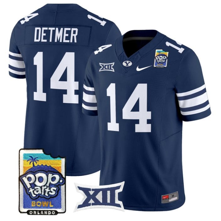 Ty Detmer Jersey #14 BYU Cougars 2025 Pop-Tarts Patch Vapor Stitched - Image 3