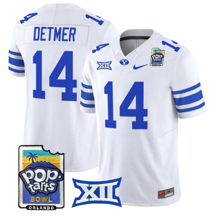 Ty Detmer Jersey #14 BYU Cougars 2025 Pop-Tarts Patch Vapor Stitched - Image 5