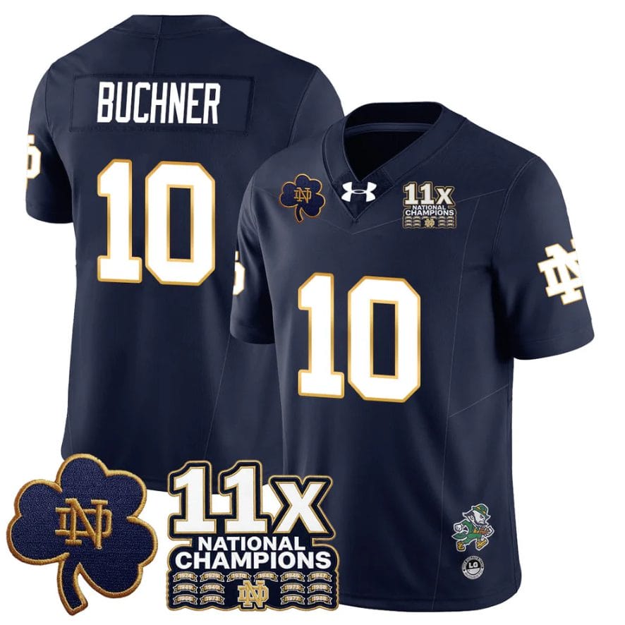 Tyler Buchner Jersey #10 Notre Dame 11x-Time National Champions Stitched - Image 4