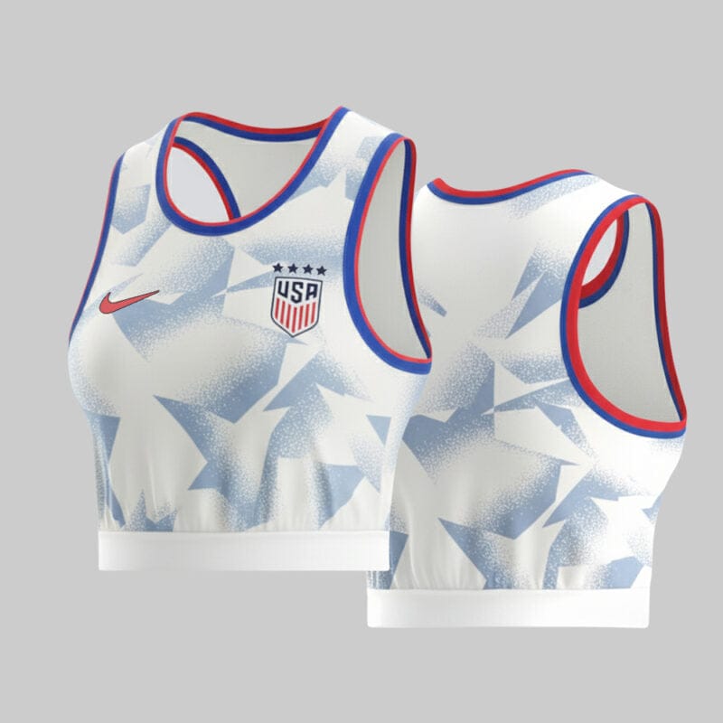 USA 2025-26 Crop Soccer Jersey Women’s Sportwear – White