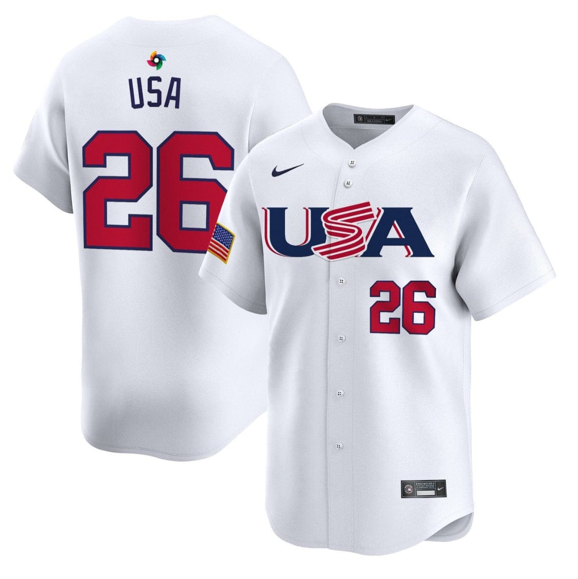 USA Jersey #26 Projected Team USA World Baseball Classic 2023 Style 2026 Roster - Image 3