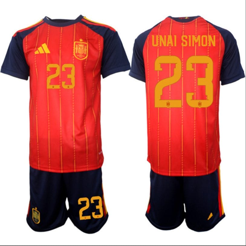 Unai Simón Jersey #23 Spain Team 2025-26 Red Home Soccer Suit