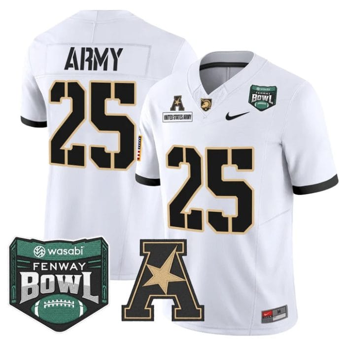United States Army Jersey #25 Army Black Knights 2025 Fenway Bowl Stitched - Image 5