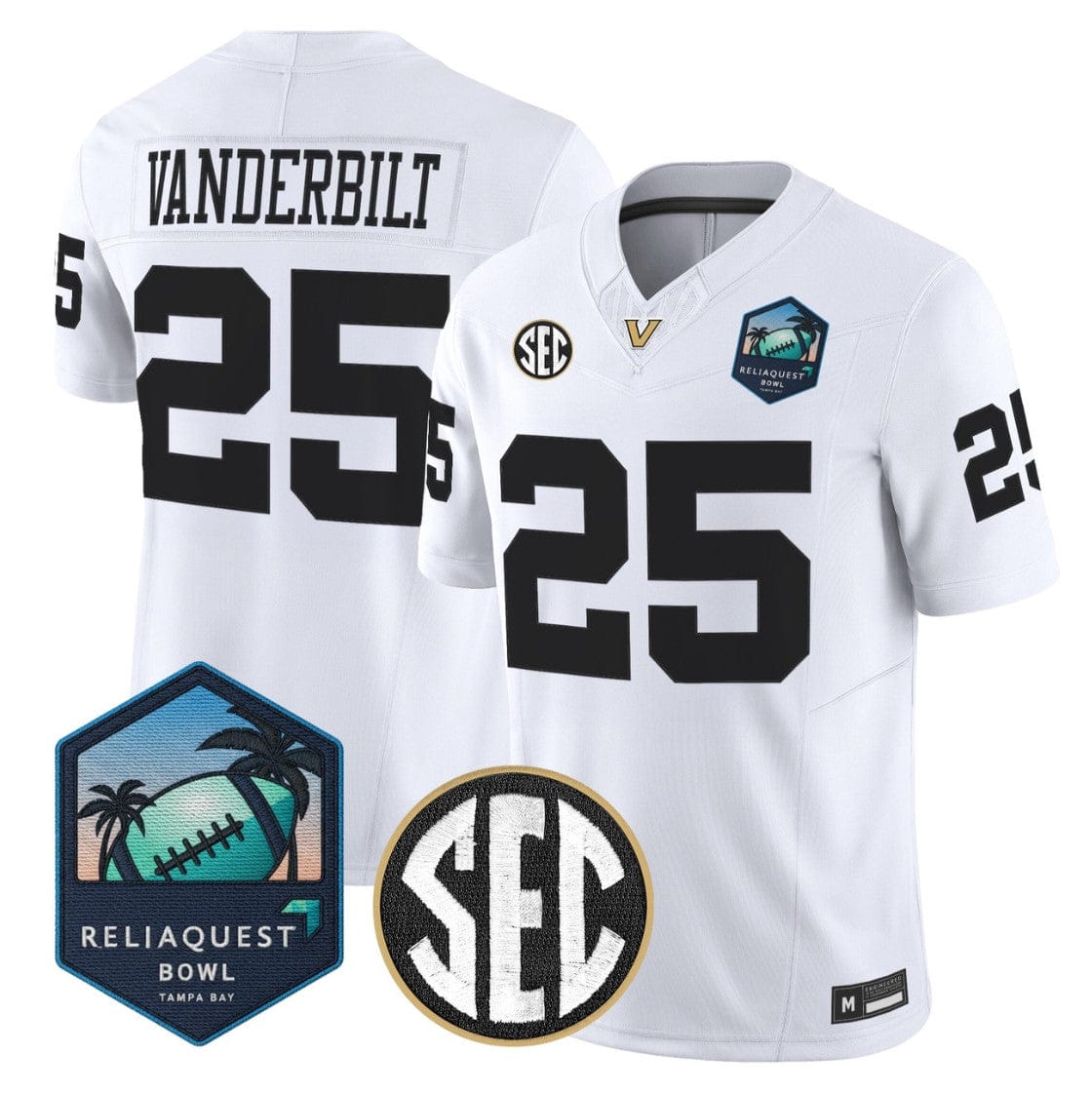 Vanderbilt Jersey #25 Vanderbilt Commodores 2025 ReliaQuest Bowl Stitched - Image 4