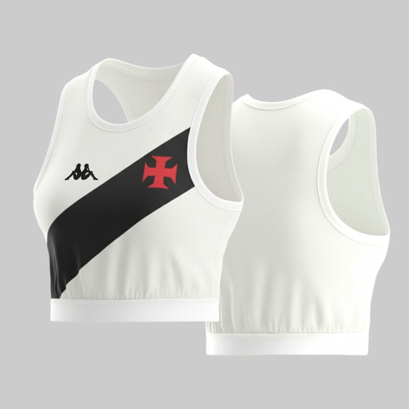 Vasco da Gama 202526 Crop Jersey Classic Fan Essential Womens Soccer Top – White Cross
