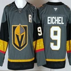 Vegas Golden Knights #9 Jack Eichel Gray Authentic Jersey