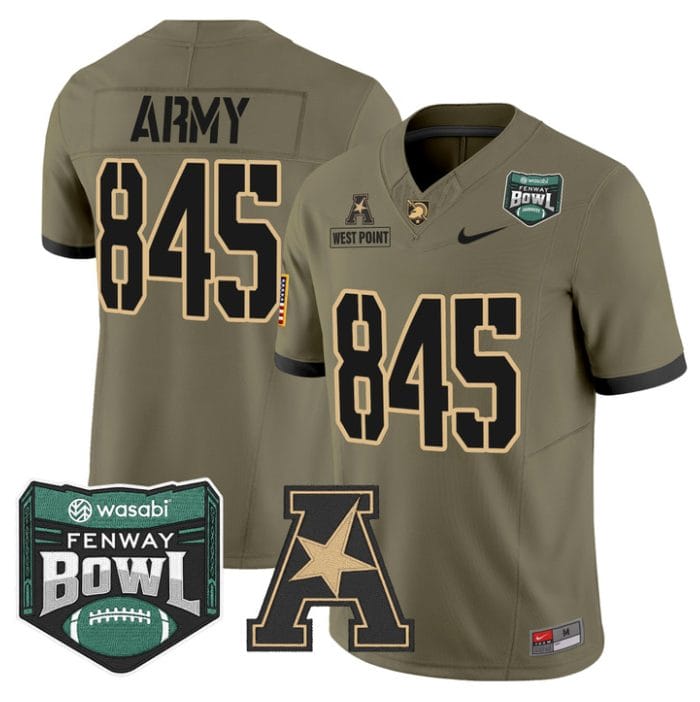 West Point Jersey #845 Army Black Knights 2025 Fenway Bowl Stitched - Image 3