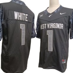 West Virginia Mountaineers #1 Jahiem White Vapor F.U.S.E. Limited Jersey