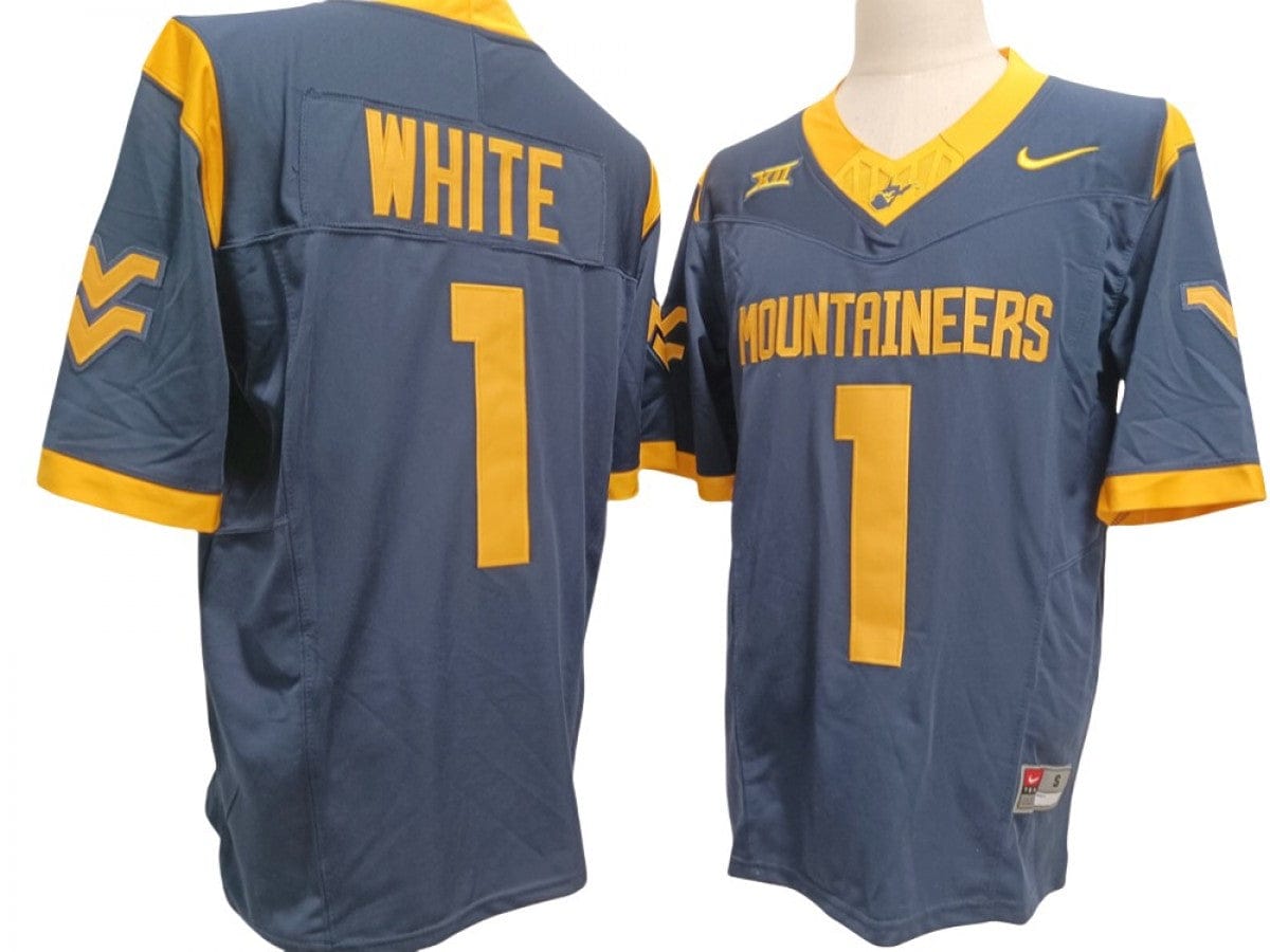 West Virginia Mountaineers #1 Jahiem White Vapor F.U.S.E. Limited Jersey - Image 2