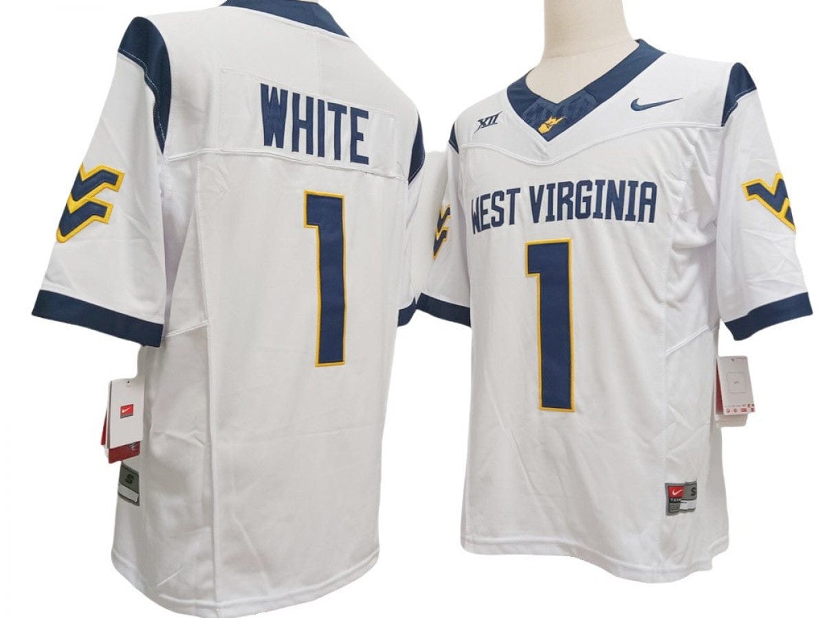 West Virginia Mountaineers #1 Jahiem White Vapor F.U.S.E. Limited Jersey - Image 4