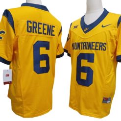 Alternative view of West Virginia Mountaineers #6 Garrett Greene Vapor F.U.S.E. Limited Jersey